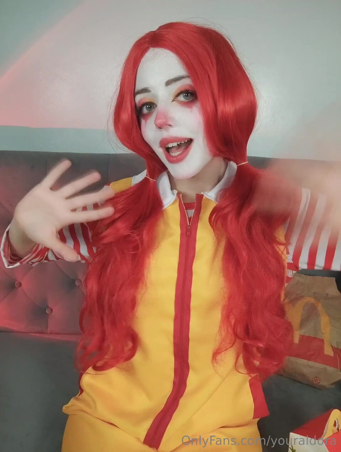 YourAldora AKA Aldorachan McDonalds Cosplay Clown
