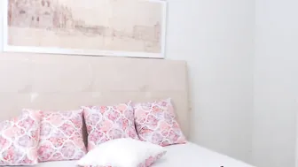 ANGIE Exquisite babe caresses shaved cunt