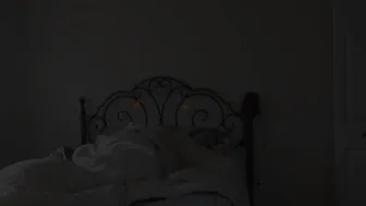 Eevee Frost Naughty nipple performs a light striptease