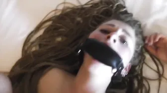 porno slut babe caresses huge tits