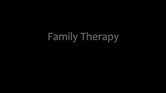 Family Therapy sexy slut undresses and caresses boobs