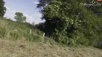 Lucy Cat beautiful passion gently masturbates pussy