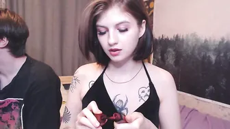 Migurtt cute slut jumps on a dildo