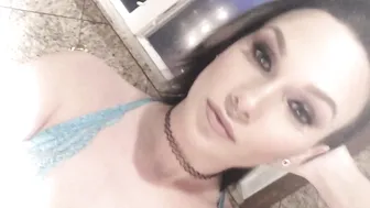 lilyskye sneaky bathroom play with a big cock