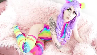 Kiittenymph  blue-eyed cutie masturbates in  private e