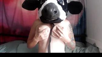 Kelly Payne painted slut caresses small tits