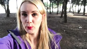 ivy roses risky naked cum on public picnic table 720p