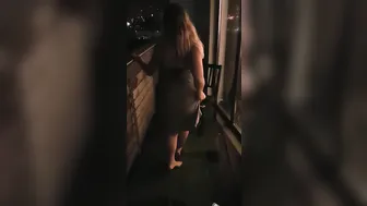 Beth Bennett onlyfans balcony strip 2019-05-01