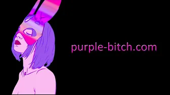 Purple Bitch 17 PUSSY FUCK BLACK DILDO