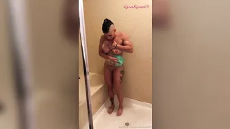 queenkarma69 Some sexy and soapy after gym shower time I take 3 4 showers a da
