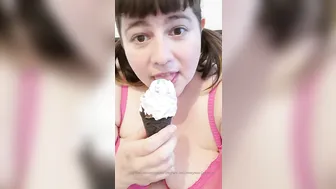 mistybbw 07.07.2019 Just enjoying a little ice cream Nothing to see here At le