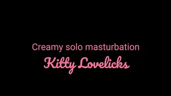 Kitty Lovelicks hot brunette girl gently masturbates cunt