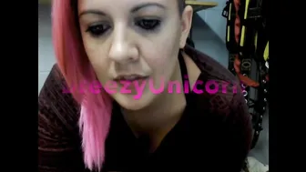 BreezyUnicorn charming lady fucks herself with a rubber dick