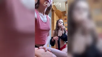 Alina, Emily Poker Adult aunt jerks both holes