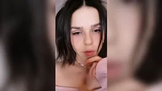 Yummy Yum Yum Sexy chick caresses pussy and nipples